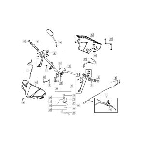 Handlebar parts Kymco Carry 4-stroke white