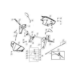 Handlebar parts Kymco Delivery 4-stroke black