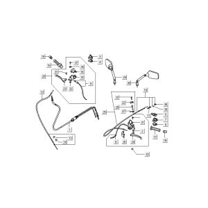 Handlebar parts Kymco DJ 2-stroke Black