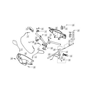Handlebar parts Kymco Filly 4-stroke silver