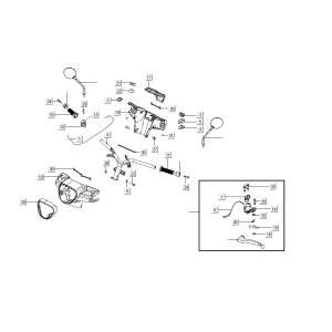 Kymco Like steering parts from 2018, matt grey