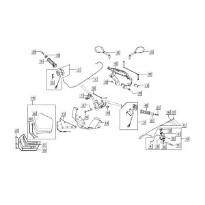 Handlebar parts Kymco People S 4-stroke white
