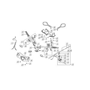 steering parts Kymco Super9 ac o.m 2-stroke Race Black Yellow