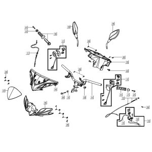 Handlebar parts Kymco Super 8 Street 4-stroke blue