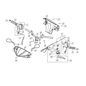 Handlebar parts Kymco Vitality 4t ac diamond-black