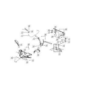 Handlebar parts Kymco VP50i injection euro 4 oak metallic