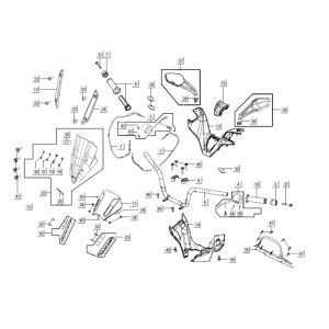 Handlebar parts Kymco Xciting 400i Yellow