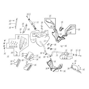 Handlebar Parts Kymco Xciting 400i Matt Black