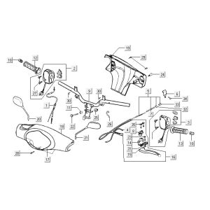 Handlebar parts Kymco Yup 2t ac blue