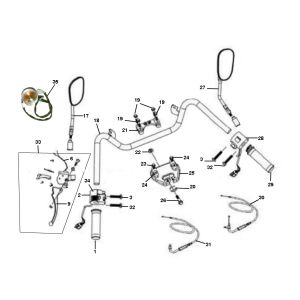 Handlebar parts Neco Borsalino Uno 4-stroke