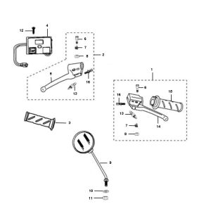 Handlebar parts Peugeot Ludix one 2-Stroke