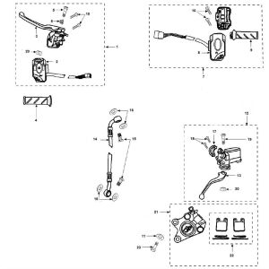 Handlebar Parts Peugeot Vivacity 2 E2 2-Stroke