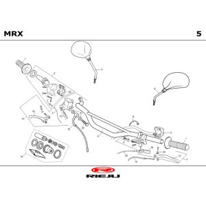 Handlebar parts- Mirrors Rieju MRX yellow 2004 2-Stroke