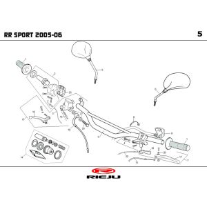Handlebar parts Rieju RR yellow 2007 2-Stroke