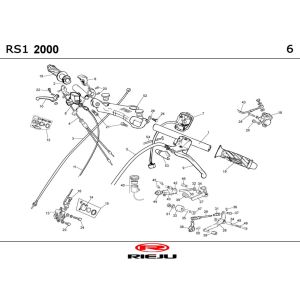 Handlebar parts Rieju RS1 matt grey 2002 2-stroke