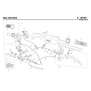 Handlebar parts Rieju Rs2 yellow 2005 2-stroke