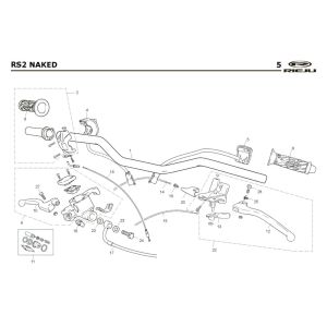 Handlebar parts Rieju Rs2 Naked blue 2009 2-stroke