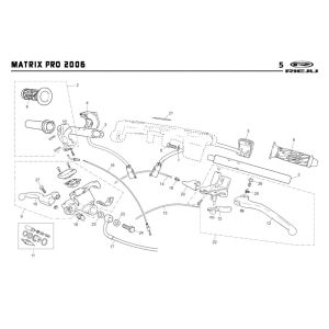 Handlebar parts Rieju Rs2 pro orange 2009 2-stroke