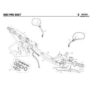 Handlebar parts Rieju SMX pro orange 2008 2-stroke
