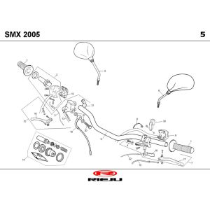 Handlebar parts Rieju SMX black 2006 2-stroke