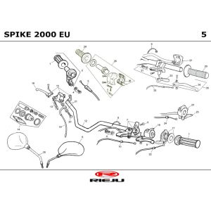 Handlebar parts Rieju Spike grey 2003 2-stroke