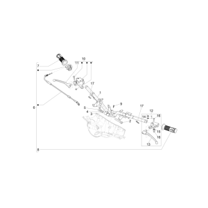 Handlebar parts Vespa Primavera 4-stroke 3-valve (euro4 injection iget)-Stuurdelen Vespa Primavera 4-takt 3-klepper (euro4)