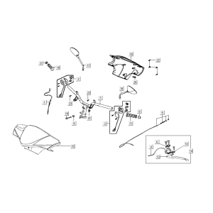 Handlebar parts kymco agility FR 12' 4-stroke euro4 white