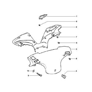 Handlebar rack Piaggio Zip 2000 4-stroke AC white 724