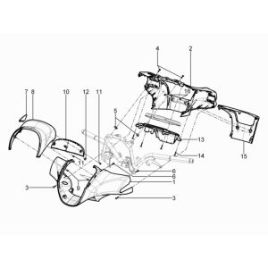 Piaggio Beverly 300 IE ABS E4 2016 - 2020 steering wheel cover (EMEA)
