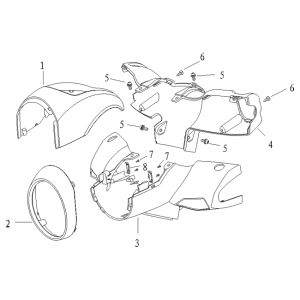 Handlebar cover parts Agm Supreme red