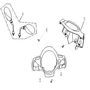 Handlebar Caps-Mirrors China Ape50 black