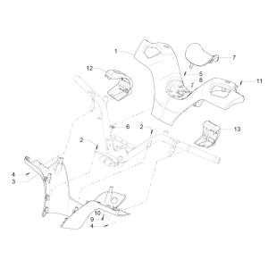 Piaggio MP3 300 HPE /300 HPE SPORT E5 ABS 2020-2022 steering wheel covers (EMEA)