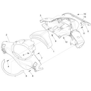 Handlebar rack Piaggio New Fly 4-stroke 4-valve black 98/a