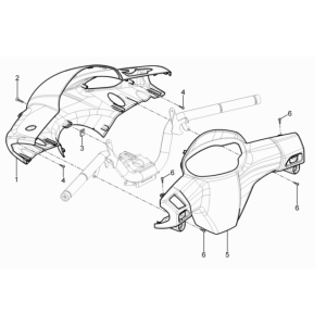 Piaggio Typhoon 50 2-stroke Euro 3 2011 handlebar covers