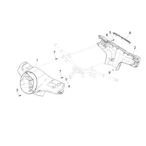 Vespa GTS 300 HPE 4T 4V IE ABS E4 2019 (EMEA) steering wheel covers