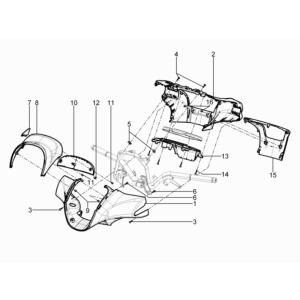 Handlebar Caps Piaggio Beverly 350 E3 Sport Touring 2013-2014 black 94