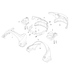 Handlebar caps Piaggio Beverly 500 E3 2007-2012 black 94