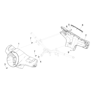 Vespa GTS 125 4T E5 ABS 2021 steering wheel covers (EMEA)