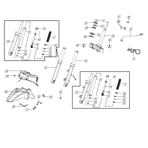 Stem Fork Kymco People S 50i E4 Blue