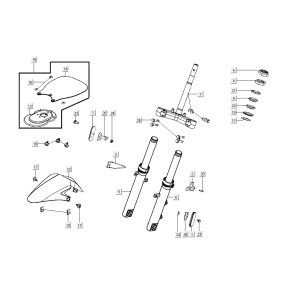 Stem Front Kymco Super8 Street 50i E4 Matt Black