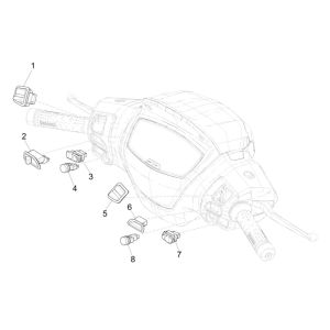 Piaggio Medley 125 ABS E5 2021-2022 (EMEA) steering switches