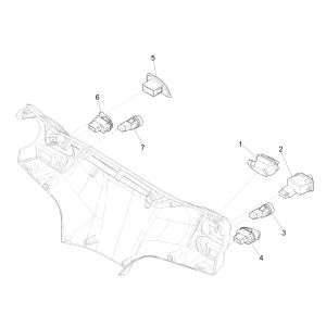 Liberty 125 IGET 4T 3V IE E4 ABS control switch 2015 - 2019 (EMEA)