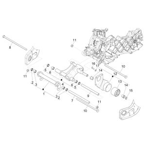 Subframe - parts Piaggio Zip 4-stroke (euro 4 injection IGET)