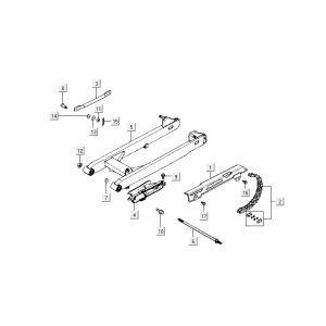 Subframe Kymco Activ 4-stroke silver