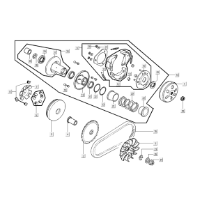 Clutch Kymco Super8 Street 50i E4 Matt Black