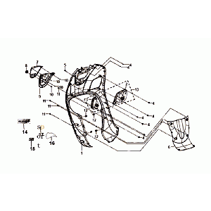 Headlight Front plate Sym Fiddle III white (WH-006)