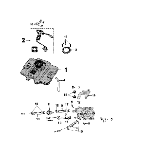 Tank and Fuel Pump Peugeot Speedfight 4 4-Stroke Blue/Black