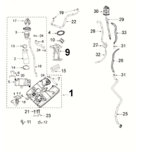 Tank pump Peugeot Django 125 EFI E5 2021-2022