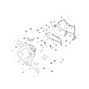 Anti-protection plate Piaggio Beverly 500 E3 2007-2012 black 94