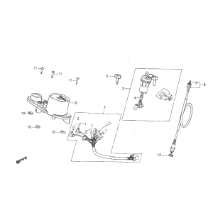 Speedometer - Cockpit and ignition lock Honda MT50